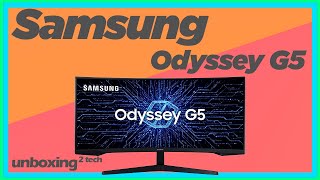 Samsung Odyssey G5 Ultrawide  Unboxing e Impressões [upl. by Annmaria]