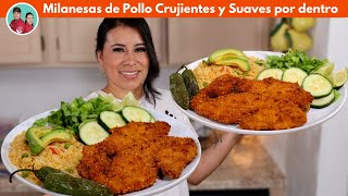 Milanesas de Pollo Saludables VS en Aceite Suaves por dentro Crujientes por Fuera  la mejor receta [upl. by Michell]