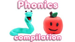 Phonics Vowel COMPILATION  Learn The Alphabet  Vowel Sounds  Pocket Preschool [upl. by Gabie]