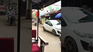 Tuk tuk traffic holidayincambodia cambodia siemreap asiatravel budgettravel tuktuk roadtrip [upl. by Einal]