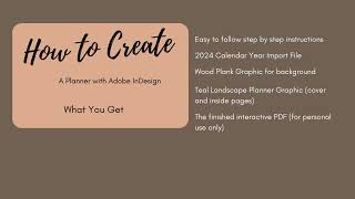 How to create a planner in Adobe Indesign  Introduction [upl. by Carew]