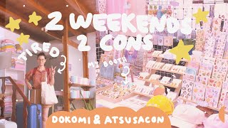 ARTIST ALLEY amp STUDIO VLOG 🌸  DOKOMI first time amp Atsusacon experience con prep ups and downs [upl. by Ulah]