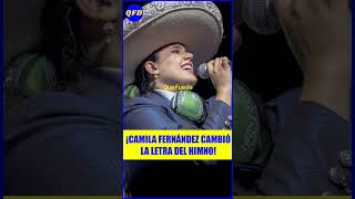 😱¡CAMILA FERNÁNDEZ SE EQUIVOCÓ EN EL HIMNO NACIONAL [upl. by Baylor]