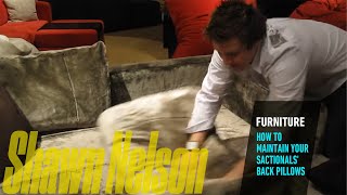 HOW TO MAINTAIN YOUR SACTIONALS BACK PILLOWS  Shawn Nelson  CEO of LOVESAC [upl. by Lisabeth]