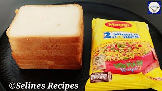 5 Minutes Evening Snacks Recipe  Crispy ampTasty Bread SnacksMaggi Puff RecipeMaggi Recipe [upl. by Seligmann872]