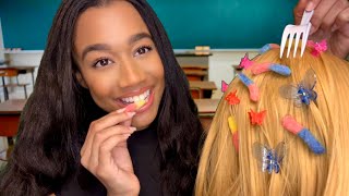 ASMR The Girl Behind You In Class Eats The Bugs Out Of Your Hair 😋🪲 Hair Play ASMR [upl. by Schear]