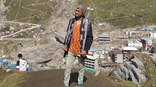 केदारनाथ मंदिर दृश्य पाहून अचंबित झालो 😱  Kedarnath View from mountain [upl. by Aridan]