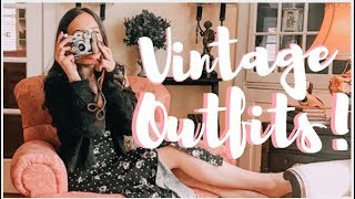 Vintage Outfit Ideas I Wore Vintage Clothing For One Week [upl. by Annawik]