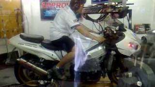 Hayabusa 05 yr Dyno Run after rebuild engine and install PC 3 in Singaporewwwteamhklracingcom [upl. by Ahsikrats895]