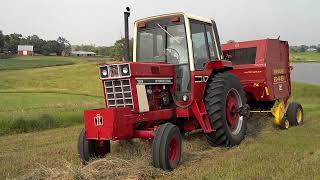 IH 1086 baling w NH 648 baler part 2 [upl. by Adolpho107]