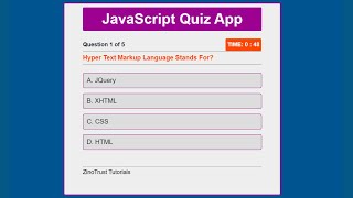 Build A Quiz App With Javascript Plus ES6 Classes  Js Project 8 Of 10 [upl. by Engvall64]