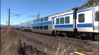 東北本線 羅漢踏切 Ｅ５３１系Ｋ４２３編成 ＫＹ入場通過 20230222 [upl. by Tarabar]