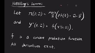 Hotelling’s Lemma [upl. by Dittman]