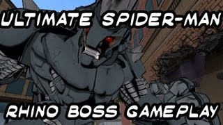 Ultimate Spiderman Gameplay Rhino Boss Fight [upl. by Kassey943]