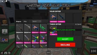 TRADING AMERILASER AND VIRTUAL FOR CHROMA SHARK Murder Mystery 2 [upl. by Yssep]