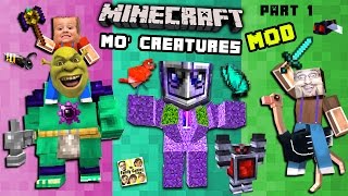 BIG GOLEM interrupts MO CREATURES MOD showcase THIS MEANS WAR FGTEEV Minecraft [upl. by Ardnossak372]