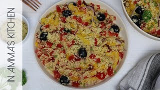 Simple Couscous Salad Recipe [upl. by Dnama324]