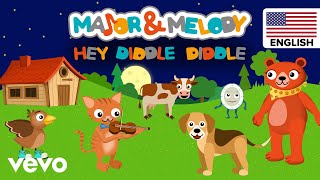 Major amp Melody  Hey Diddle Diddle Nursery Rhymes for kids  US version [upl. by Oiragelo75]