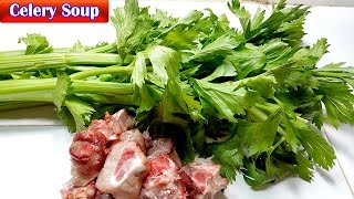 Celery Soup Recipes Culinary Cooking Homemade food [upl. by Ecinaj]