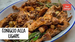 CONIGLIO ALLA LIGURE vera ricetta casalinga genovese [upl. by Zebulon]