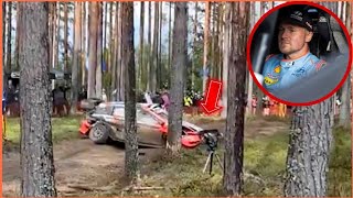 Esapekka Lappi Crashes 🔴 Out of Rally Finland 2024 After Hitting Tree 🌲💥FIA WRC 2024 [upl. by Anson371]