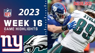 New York Giants vs Philadelphia Eagles Week 16 FULL GAME 122523  NFL Highlights Today [upl. by Ynaitirb967]