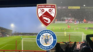 LIMBS AS WOOTTON SAVES A POINT FOR COUNTY  Morecambe FC vs Stockport County Matchday Vlog [upl. by Otsugua]