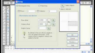 AutoCAD Tutorial  Array Polar amp Rectangular [upl. by Ognimod]