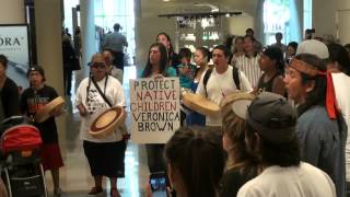 Idle No More flashmob Veronica Brown Westlake Seattle part 1 [upl. by Knorring260]