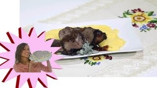 Guancetta di Manzo  Brasato con Polenta  Le Ricette di Alice [upl. by Alyks]