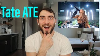 Tate McRae  greedy Live at The BRIT Awards REACTION [upl. by Herrod248]