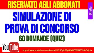 Simulazione di un concorso 60 domande a quiz  ANTEPRIMA 1042022 [upl. by Enert]