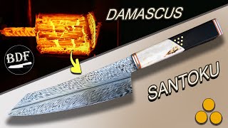 Full Process Damascus Feather  4801 Layer Model [upl. by Trub813]