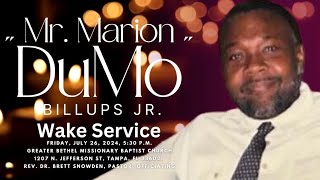 Wake Service for Mr Marion quotDuMoquot Billups Jr [upl. by Aikenat]