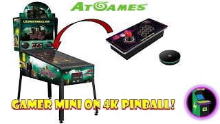 Atgames 4K Pinball Play The Gamer Mini On Backglass [upl. by Adner121]