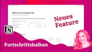 Notion Progress Bar  nativer Fortschrittsbalken neues Feature [upl. by Neggem]