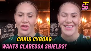 Cris Cyborg RANKS AllTime Female MMABOXING fighters and Wants CLARESSA SHIELDS [upl. by Cavill249]