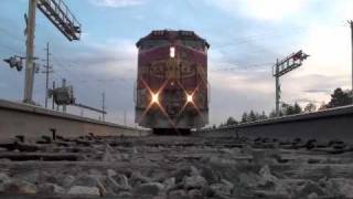 Railroad freight train runs over camera [upl. by Idnem888]