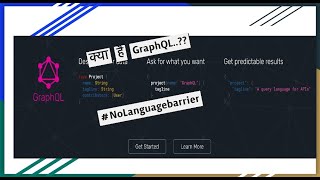 What is GraphQL in Hindi  graph ql  01 [upl. by Araihc]