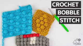 How to Crochet the BOBBLE STITCH Plus how to CHANGE COLORS [upl. by Parnas754]