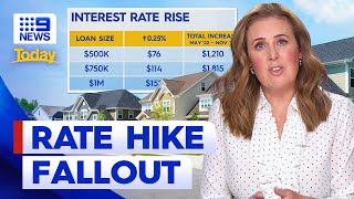 Impact of the interest rate rise on the property market  9 News Australia [upl. by Araj534]