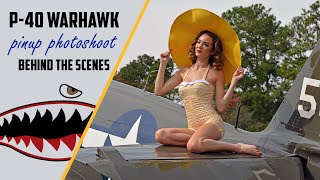 P40 Warhawk Pinup Photoshoot for the Warbird Pinup Girls 2024 calendar p40 pinupstyle warbirds [upl. by Mata]