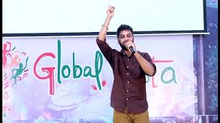 Kathalikathey Imaika nodigal  Live Performance  Kaushik Krish Hip Hop Aadhi  Global Fiesta 2K18 [upl. by Olli]