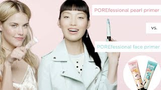 Face Primer Comparison The POREfessional Pearl Primer vs The POREfessional Face Primer [upl. by Urbana]