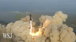 Starship Explosion Video Watch Elon Musks Rocket Explode After Launch  WSJ [upl. by Anaujit]