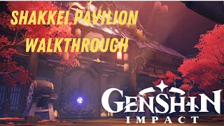 Shakkei pavilion walkthrough in genshin impact [upl. by Tiemroth]