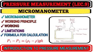 Micromanometer  Working Principle Construction amp Working LimitationsFormula Manometers [upl. by Inger741]