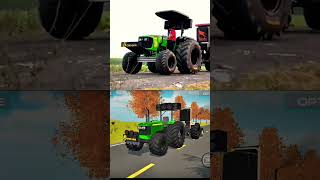 John Deere vs Swaraj 855 MHA Mukabala tochan Indian tractor 3D gamefarming stunt sidhumoosewala [upl. by Pompea400]