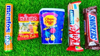 Lollipops Unpacking ASMR 🍭 Chupa Chups amp Mentos amp Haribo amp Snickersamp amp KitKat Satisfying video [upl. by Sihun]