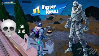 Frostbite ❄  Fortnite ZB Solo Squads Gameplay  56 Eliminations [upl. by Trin691]